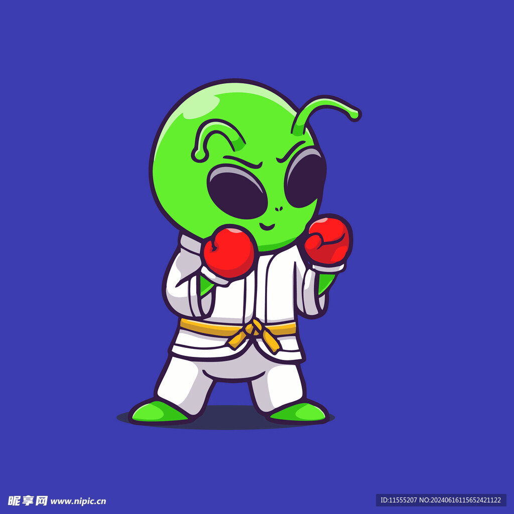 可爱外星人卡通矢量儿童插画