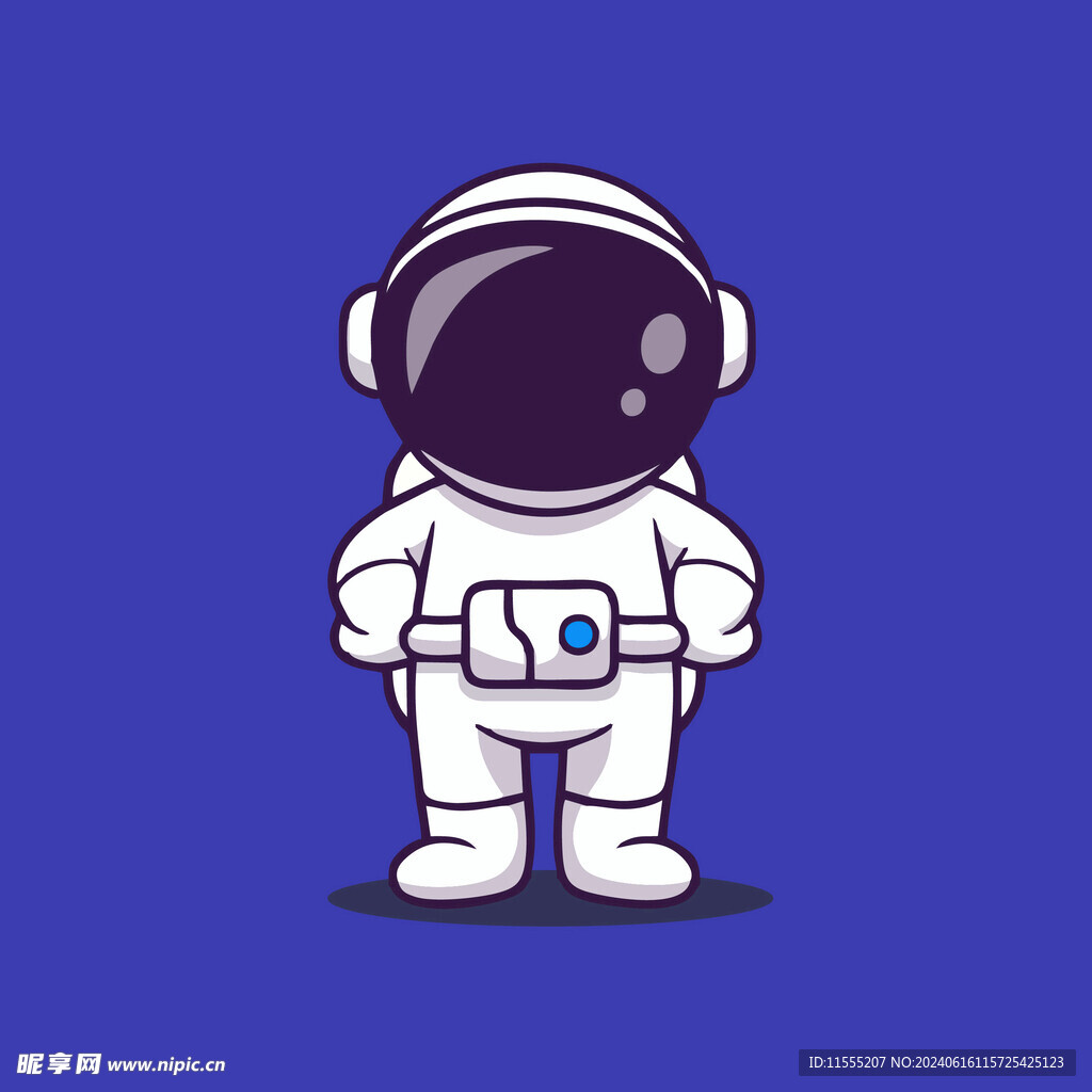 可爱宇航员卡通矢量儿童插画