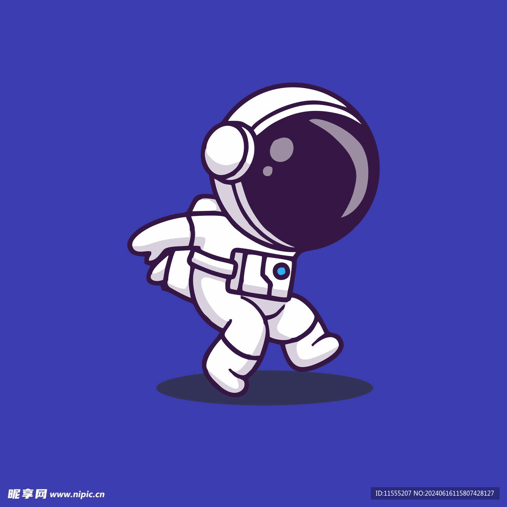 可爱宇航员卡通矢量儿童插画