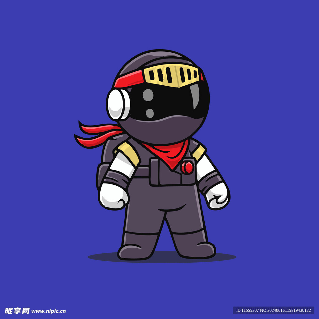 可爱宇航员卡通矢量儿童插画