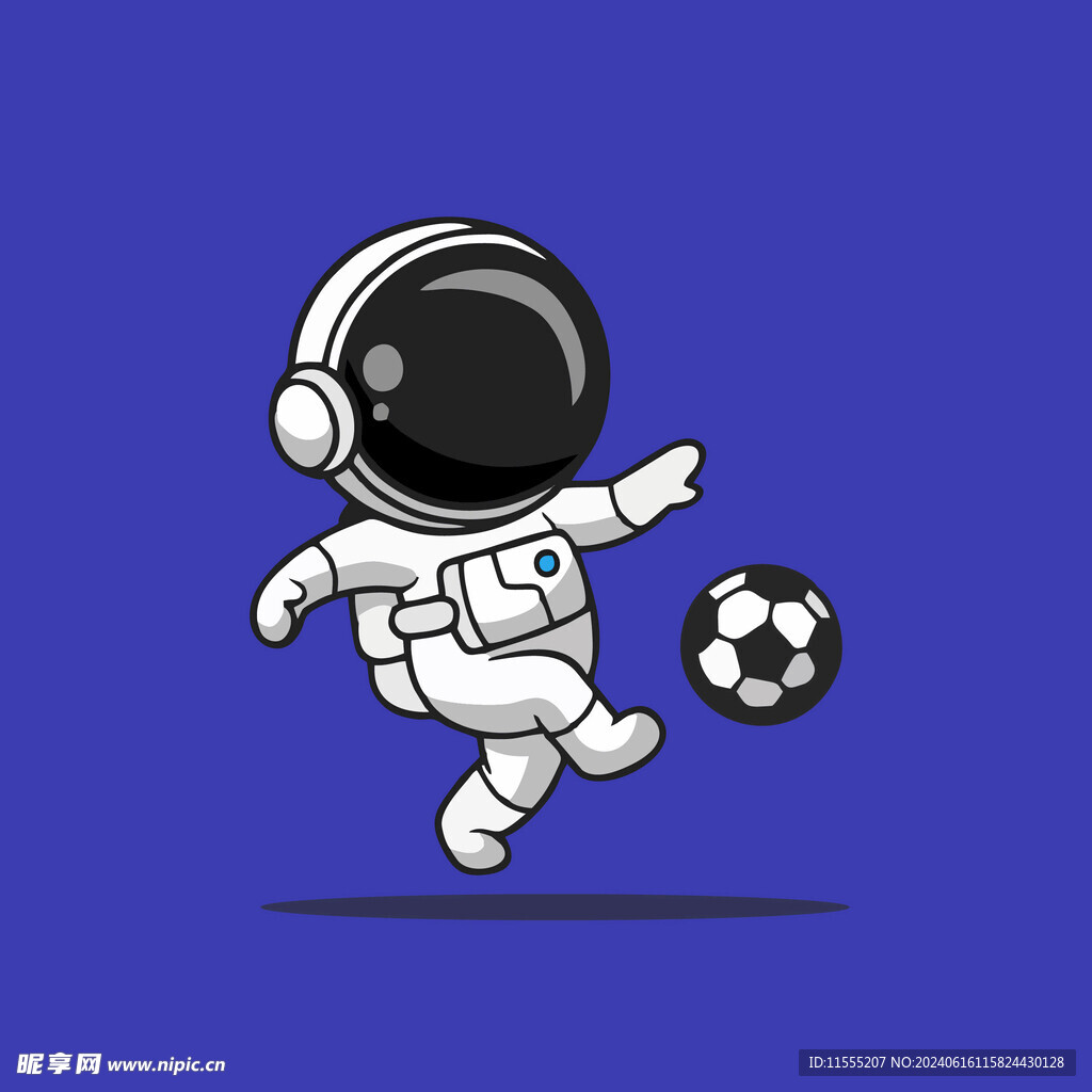 可爱宇航员卡通矢量儿童插画