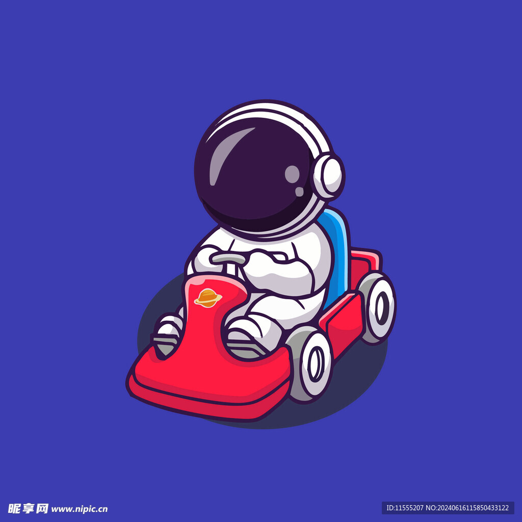 可爱宇航员卡通矢量儿童插画