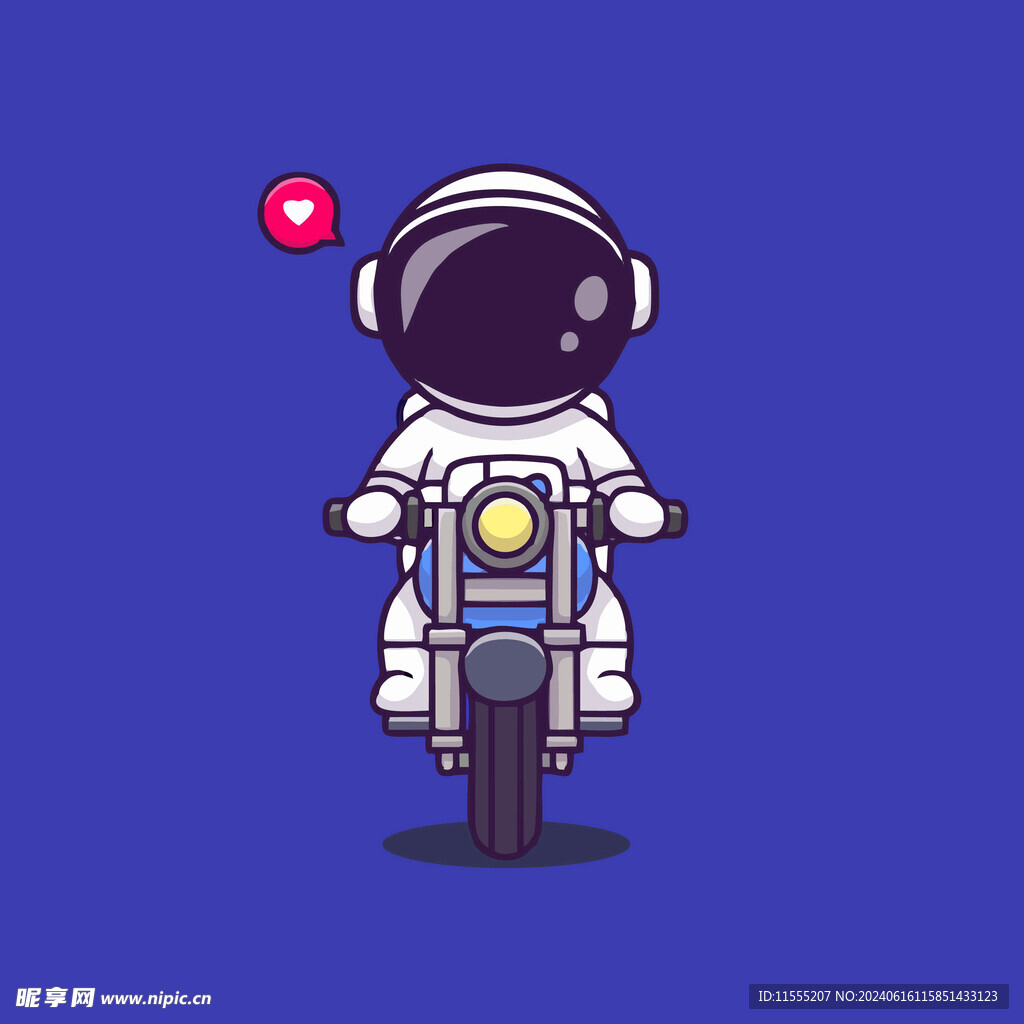 可爱宇航员卡通矢量儿童插画