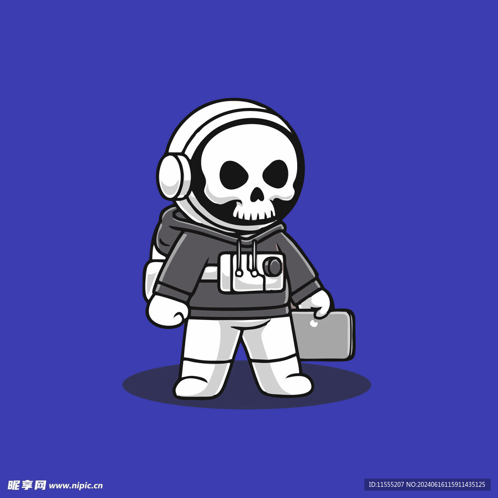 可爱宇航员卡通矢量儿童插画