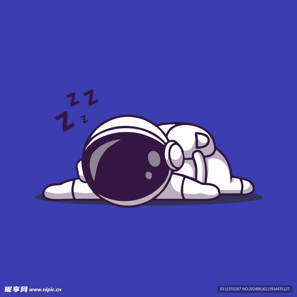 可爱宇航员卡通矢量儿童插画