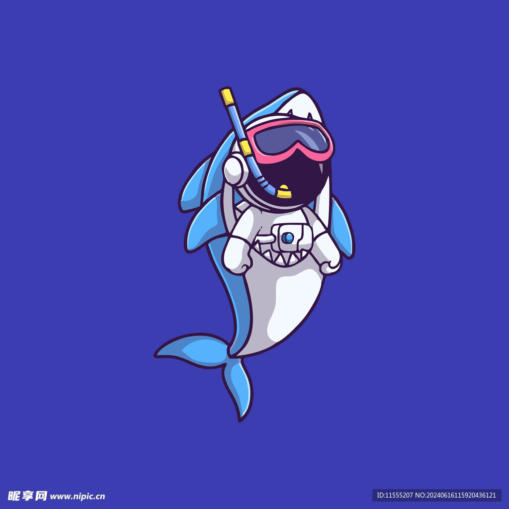 可爱宇航员卡通矢量儿童插画