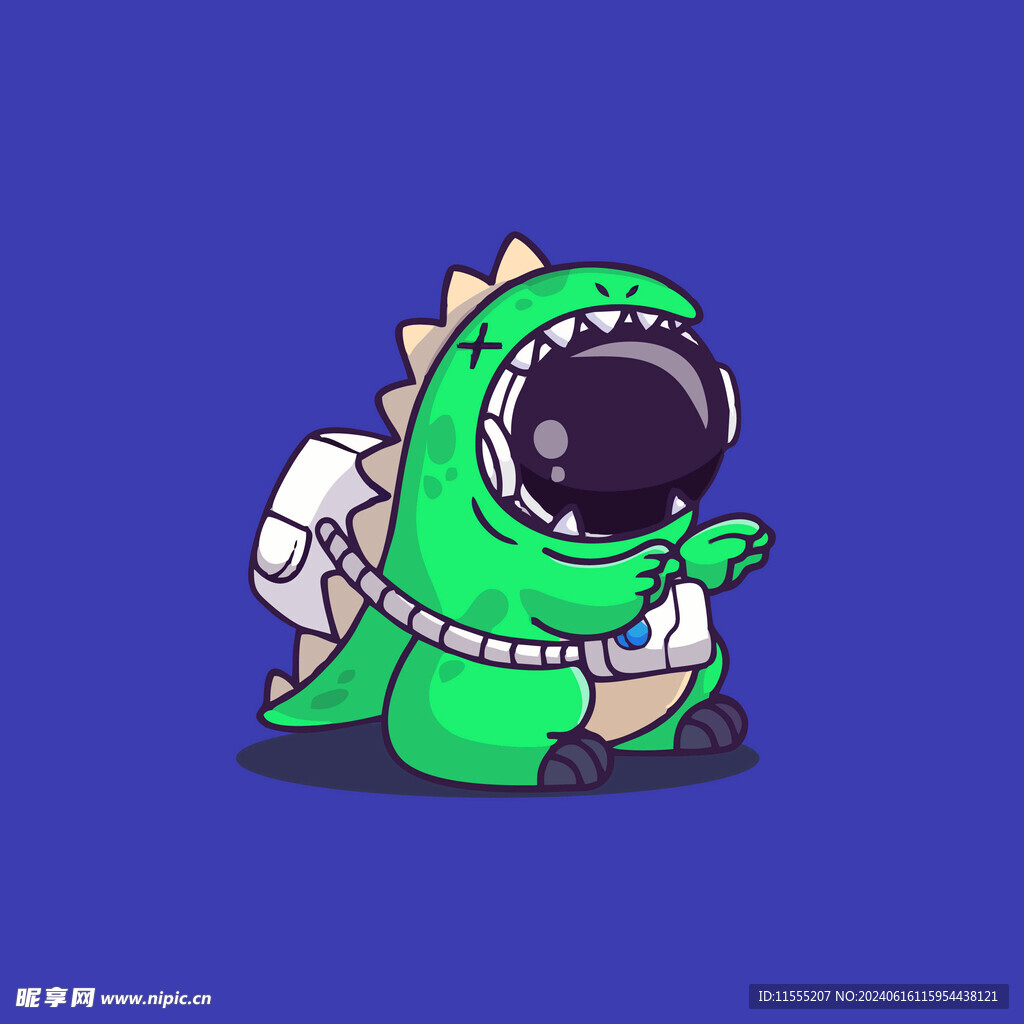 可爱宇航员卡通矢量儿童插画