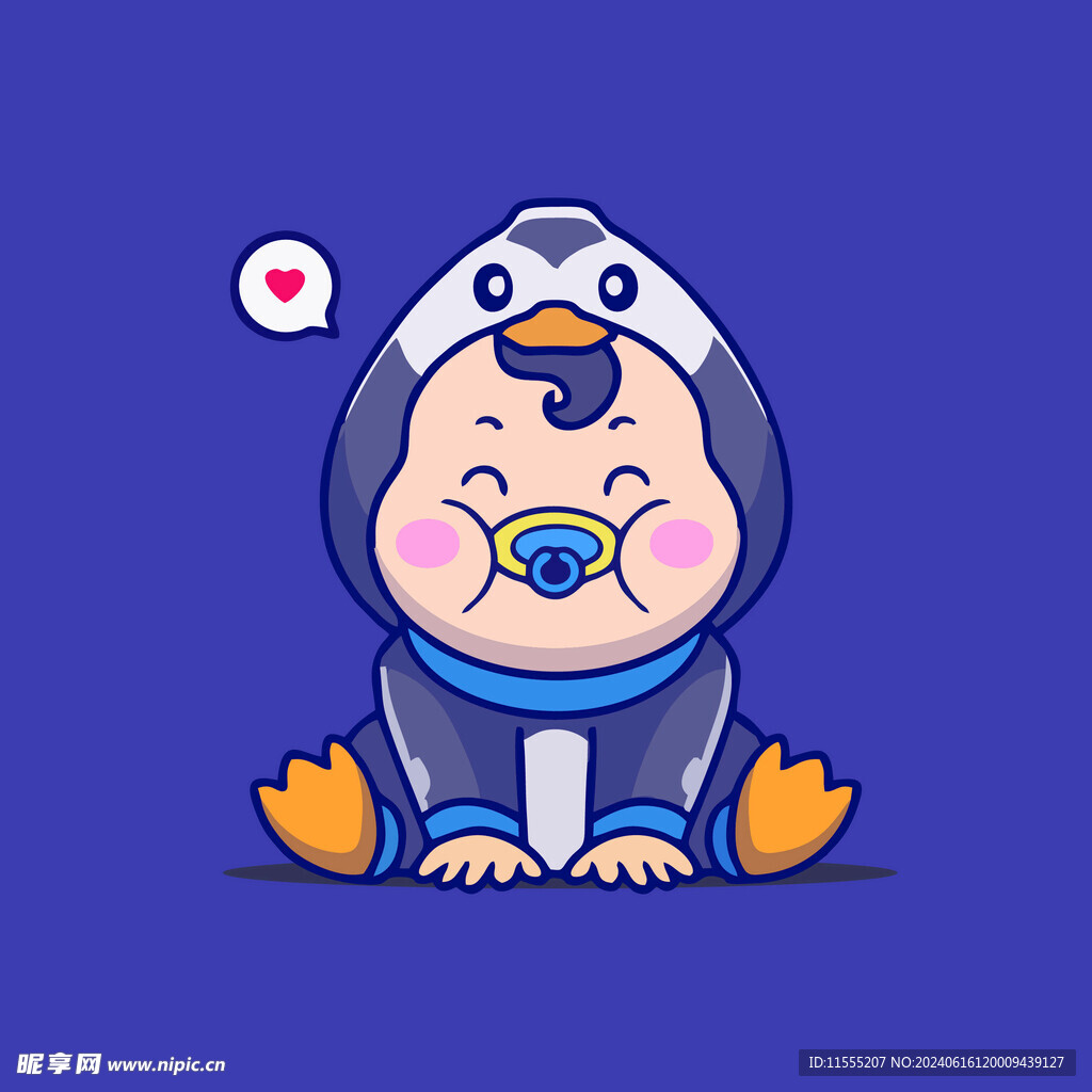 可爱娃娃卡通矢量儿童插画