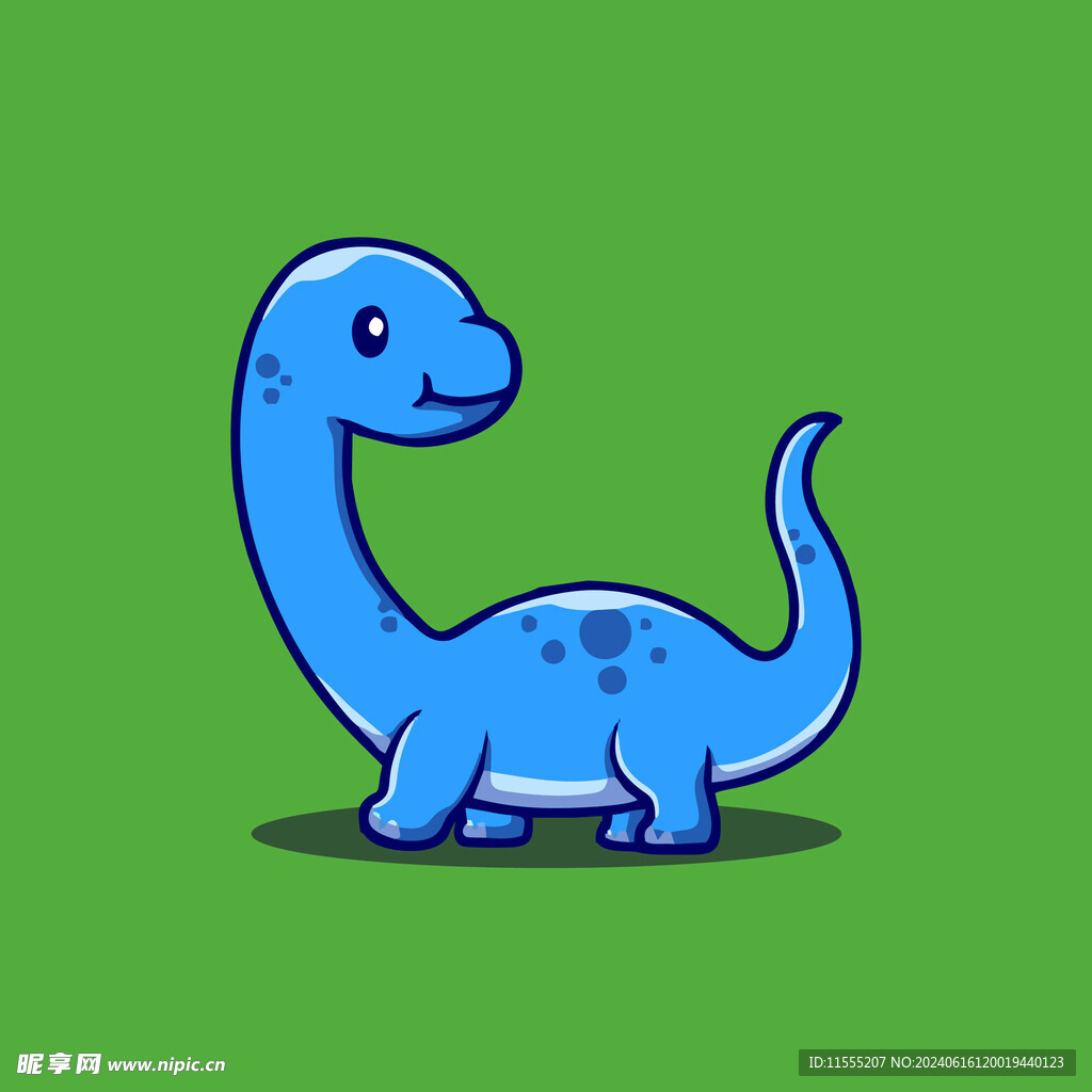 可爱恐龙卡通矢量儿童插画