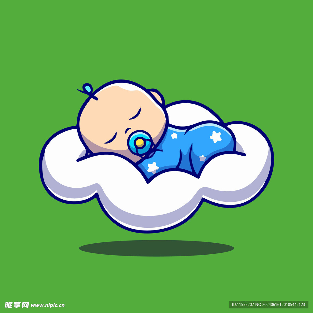 可爱婴儿卡通矢量儿童插画