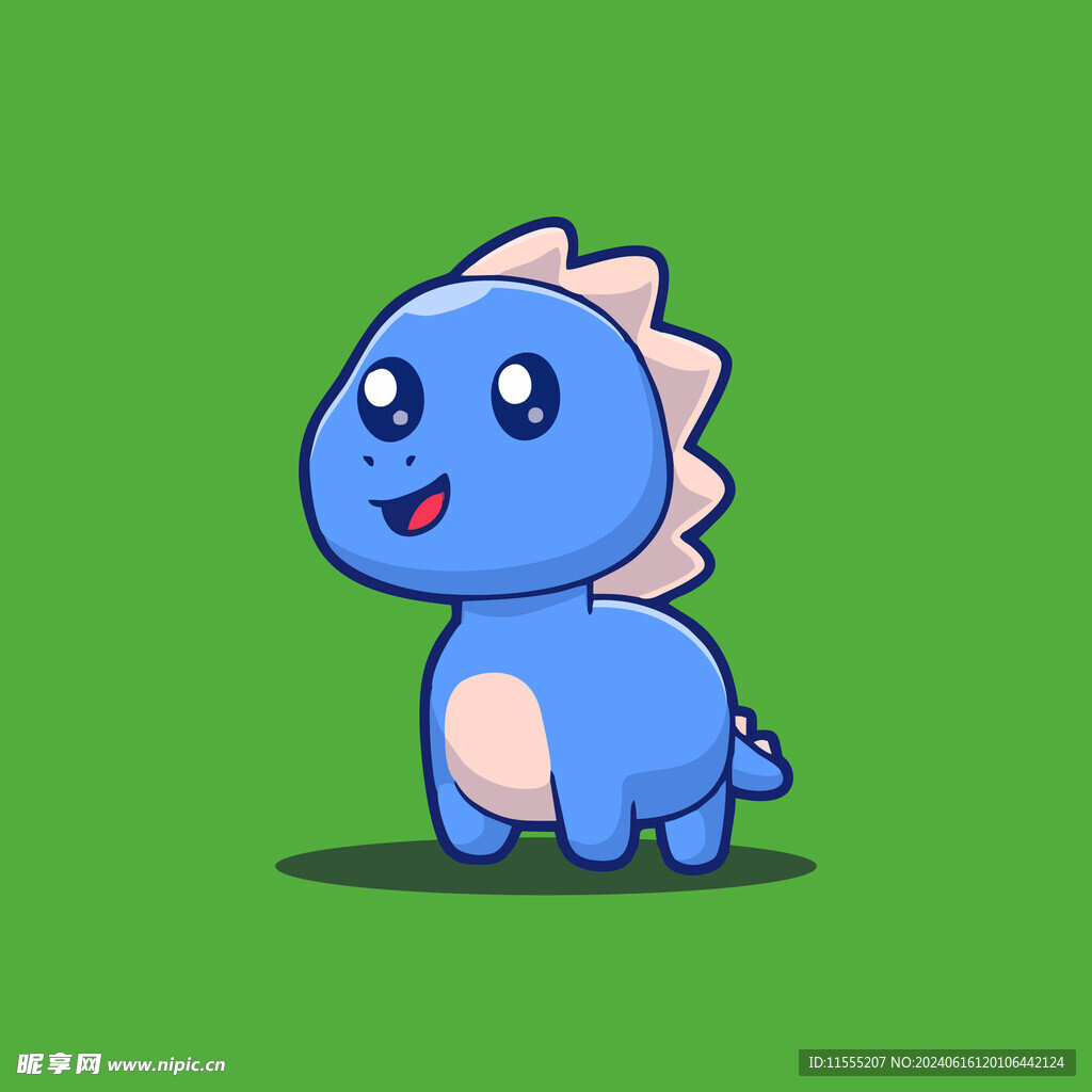 可爱恐龙卡通矢量儿童插画