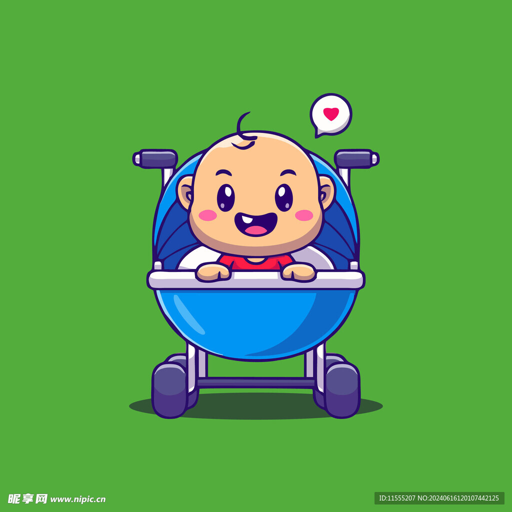 可爱幼儿婴儿卡通矢量儿童插画