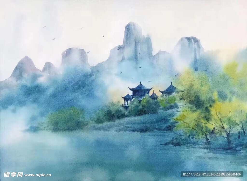 水墨山水画