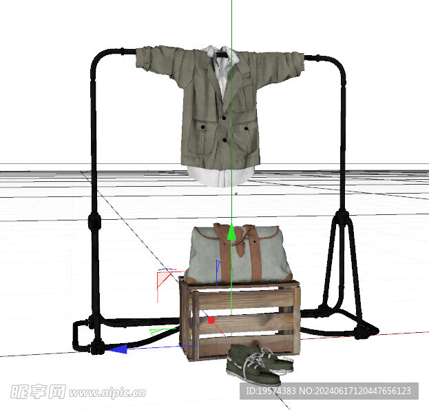 C4D模型 衣架