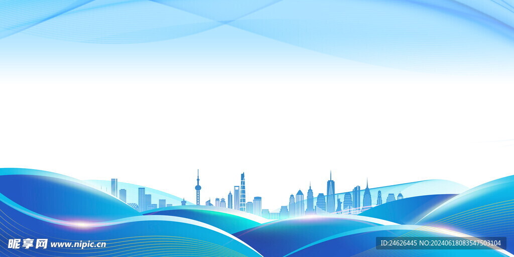 大气简约蓝色背景