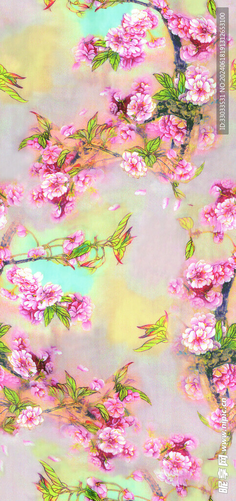 水墨花 花卉 手绘 水彩