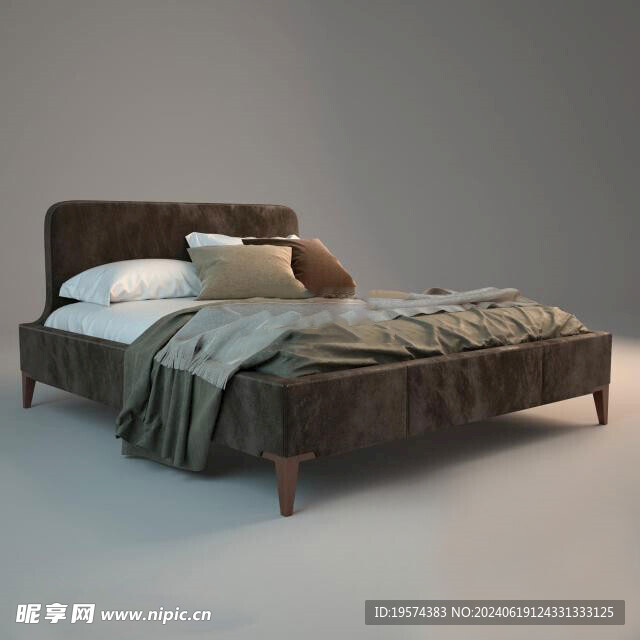 C4D模型 床