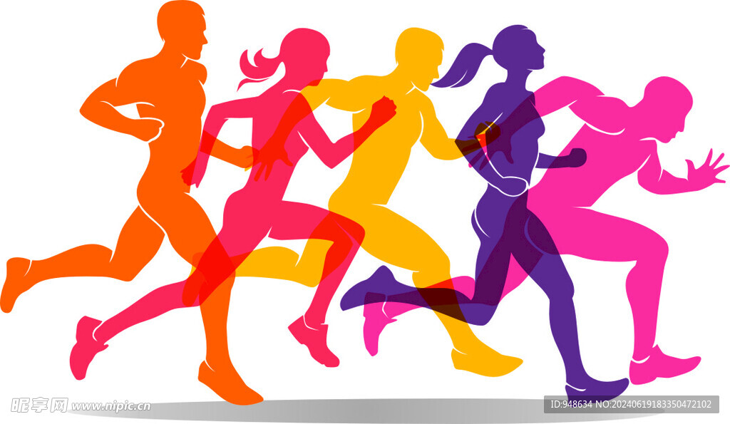 跑步剪影