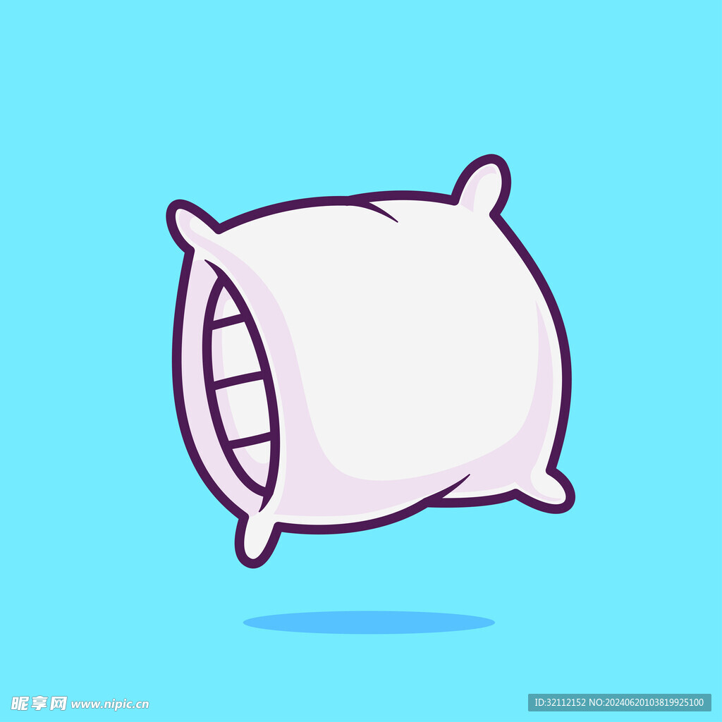 矢量卡通枕头