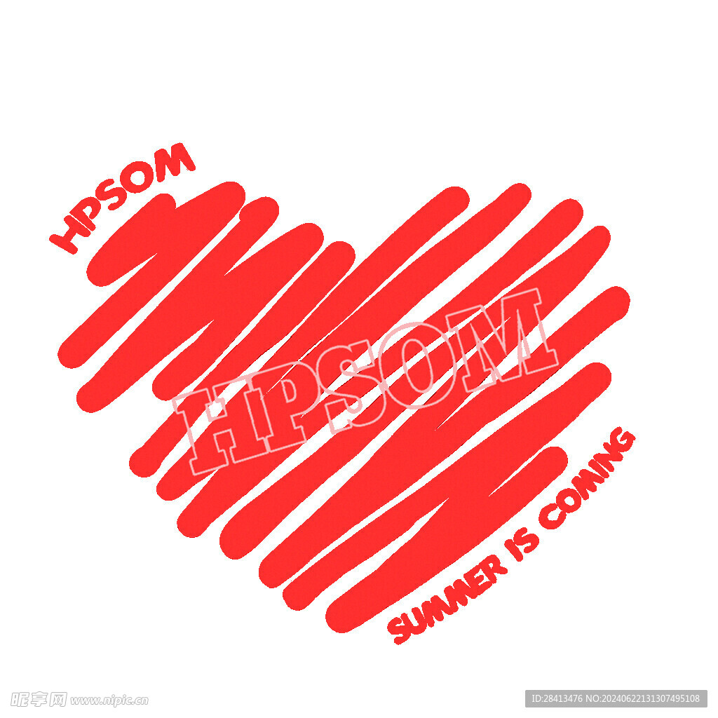 卡通爱心图案设计