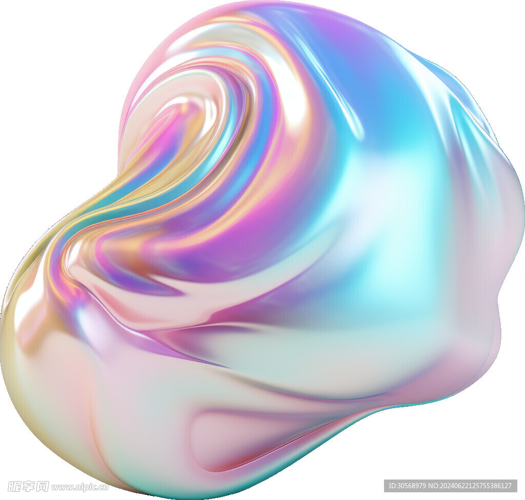 糖果色金属虹彩图形