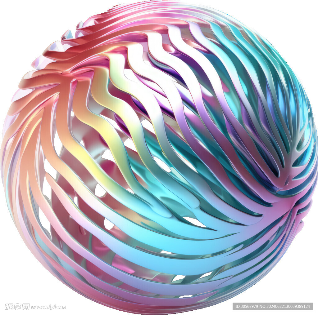 糖果色金属虹彩球形