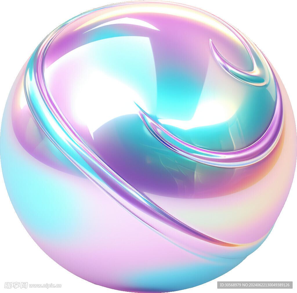 糖果色金属虹彩球形