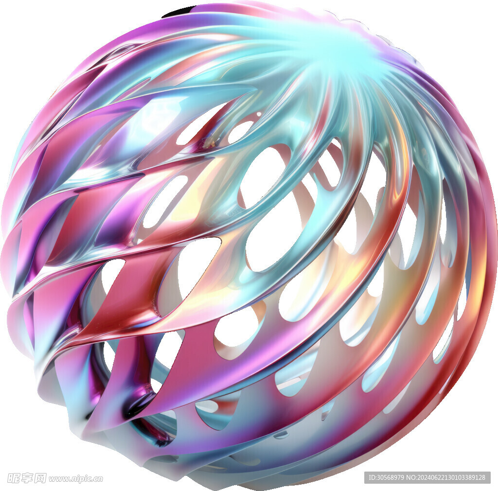 糖果色金属虹彩球形