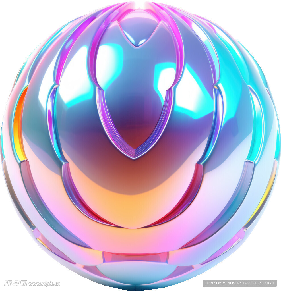 糖果色金属虹彩球形