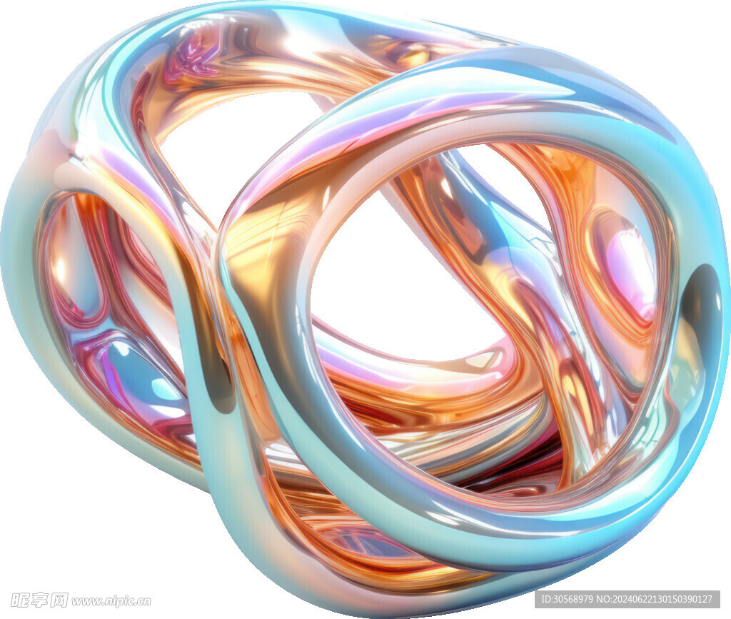 金属虹彩图形糖果色图形