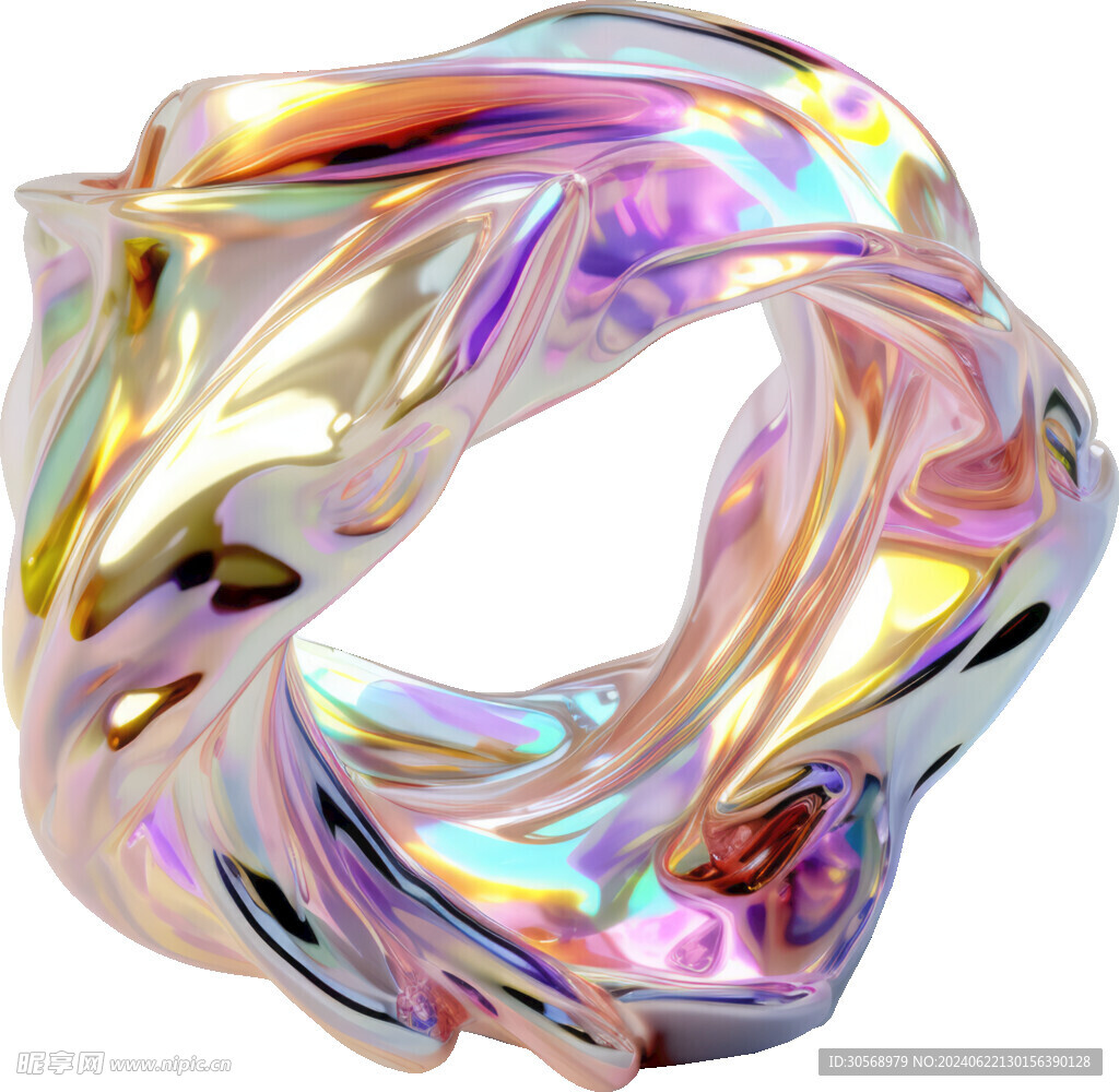 金属虹彩图形糖果色图形