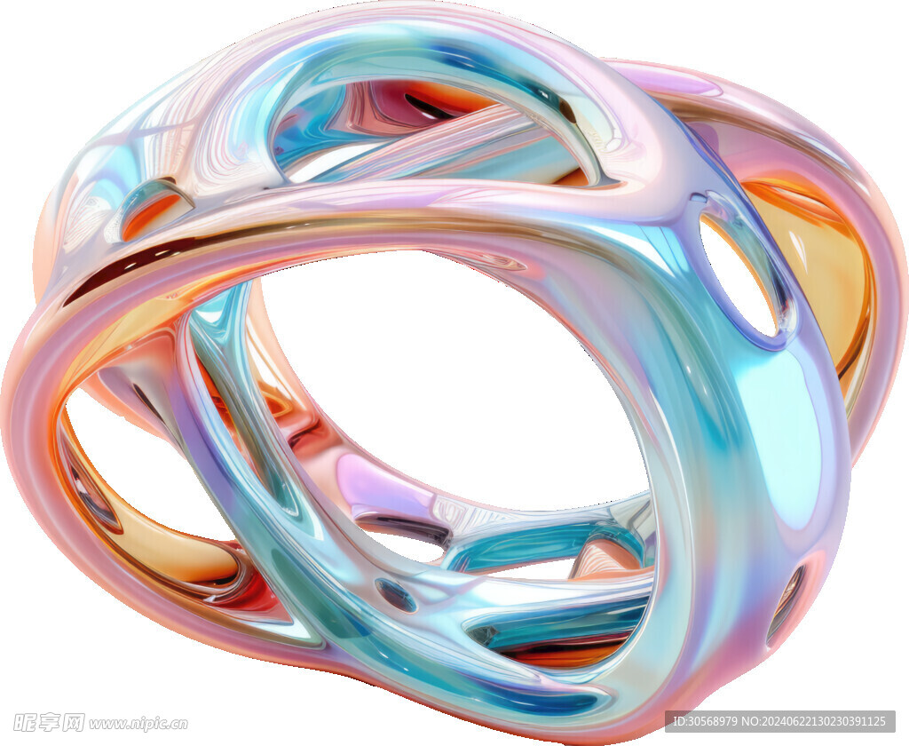 金属虹彩图形糖果色图形