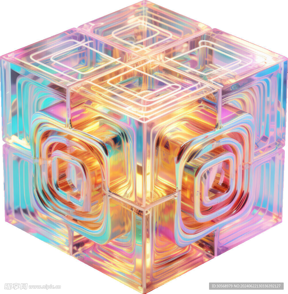 糖果色金属虹彩图形