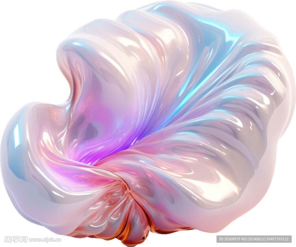 抽象糖果色金属虹彩图形