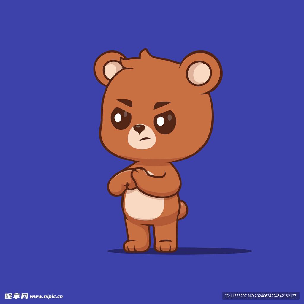 可爱小熊卡通矢量儿童插画