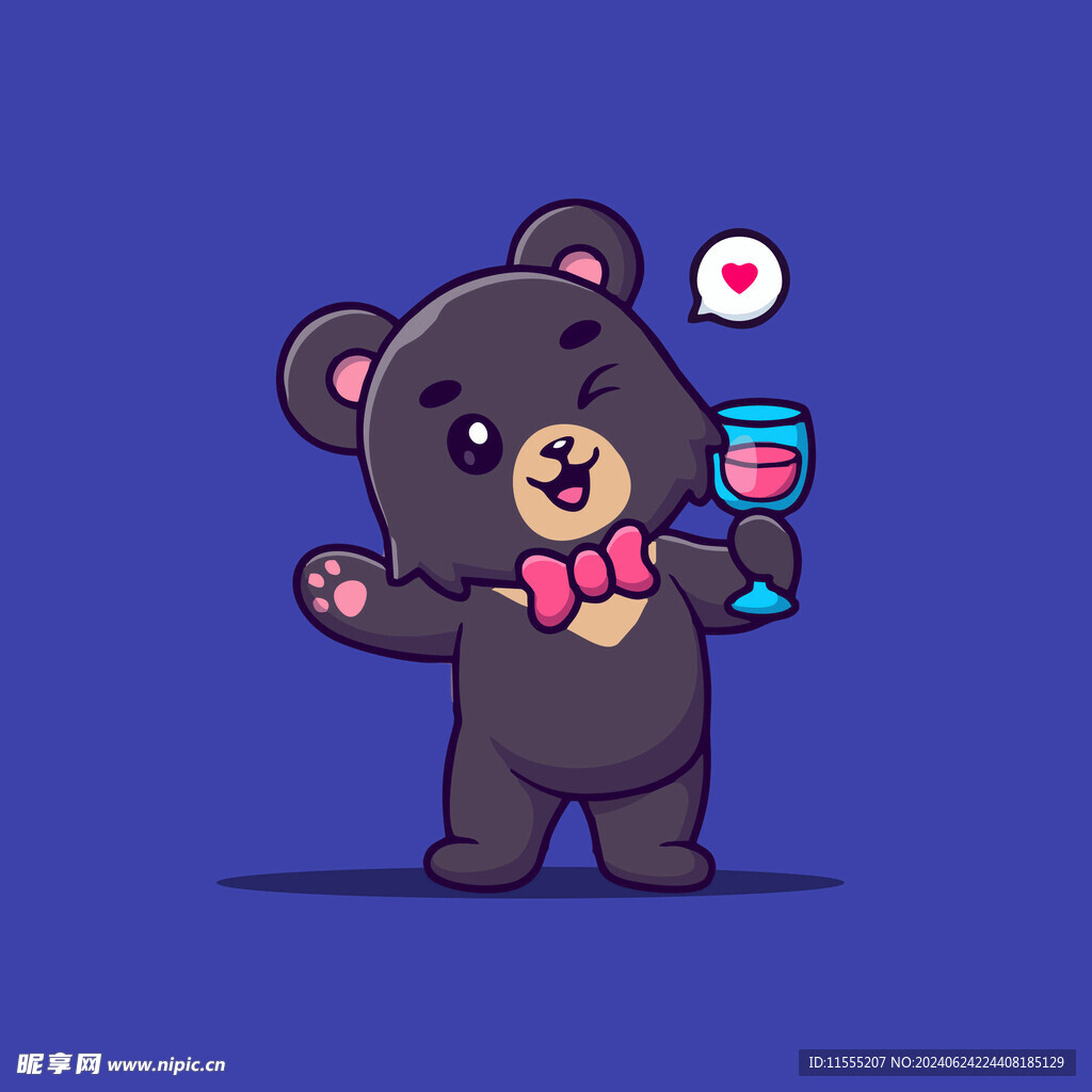 可爱小熊卡通矢量儿童插画