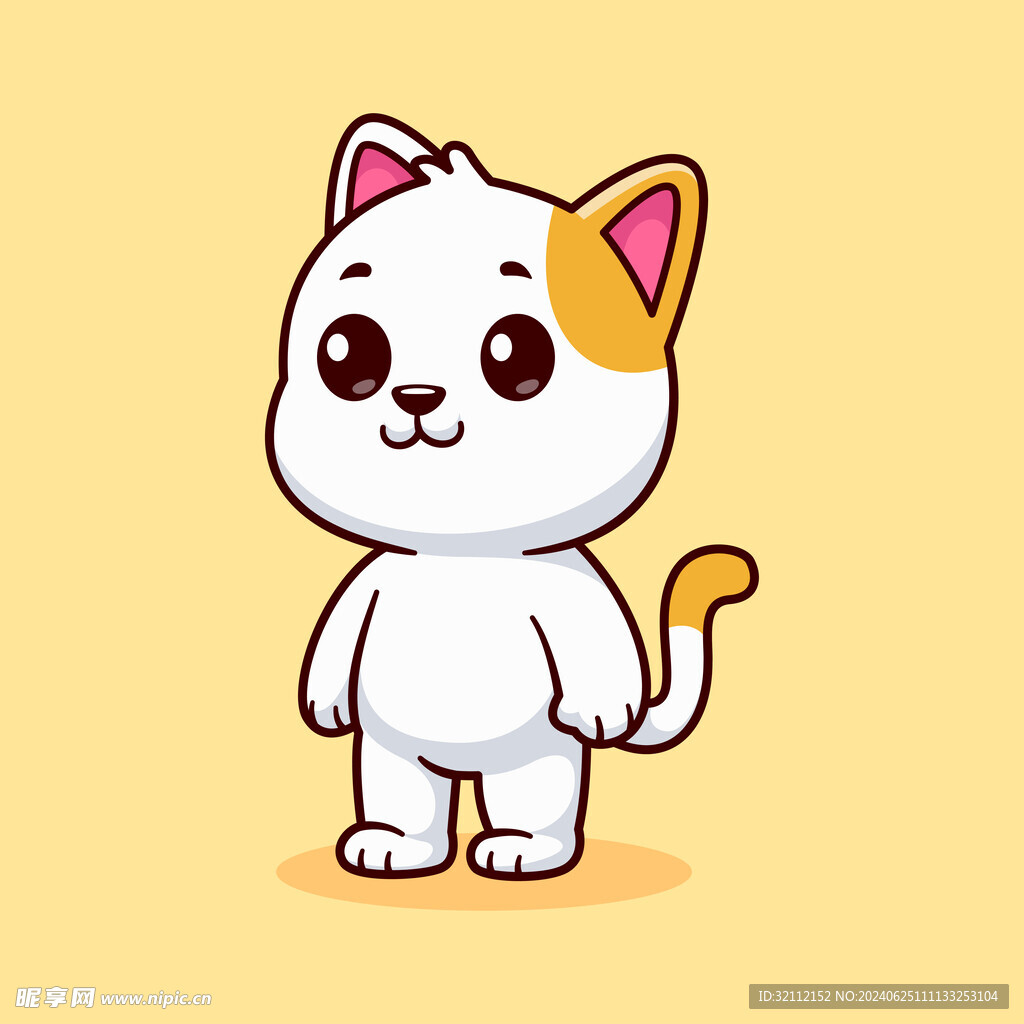 矢量卡通小猫
