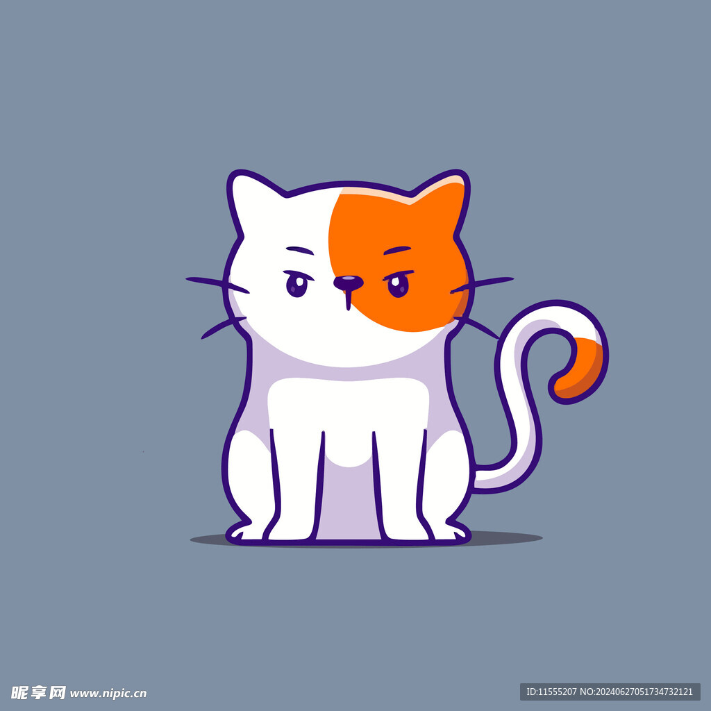 可爱小猫矢量卡通插画