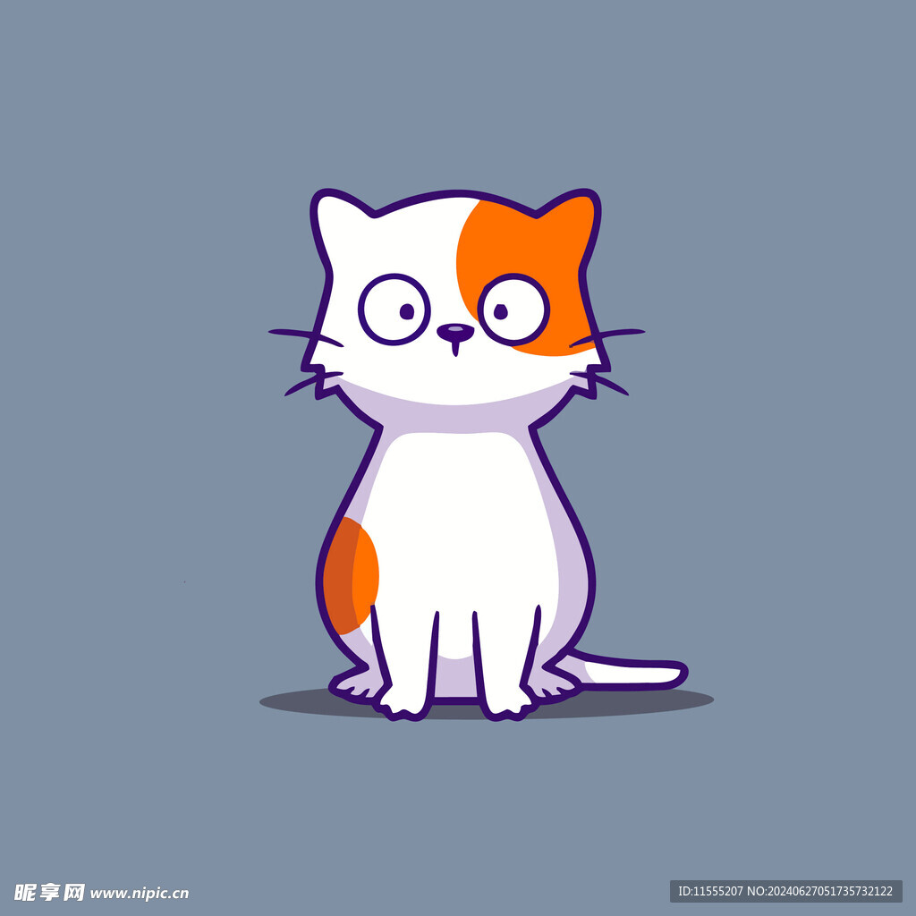 可爱小猫矢量卡通插画