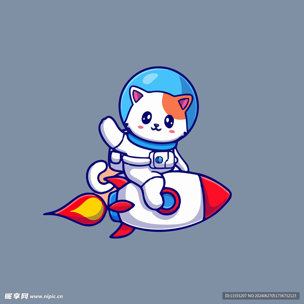 可爱小猫矢量卡通插画