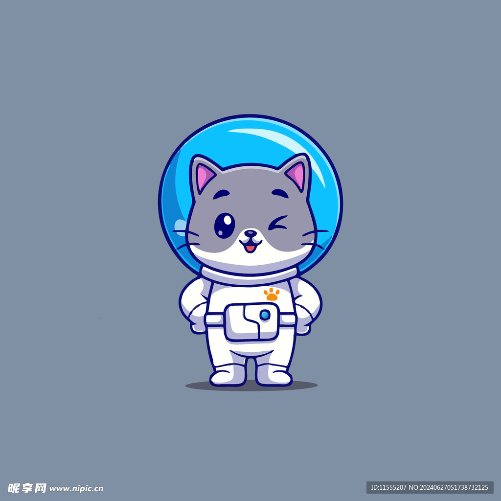 可爱小猫矢量卡通插画