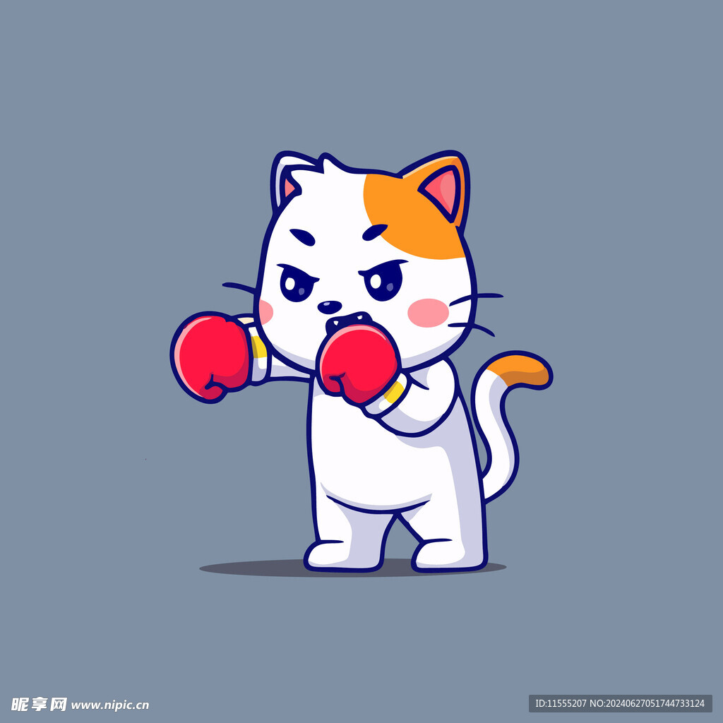 可爱小猫矢量卡通插画