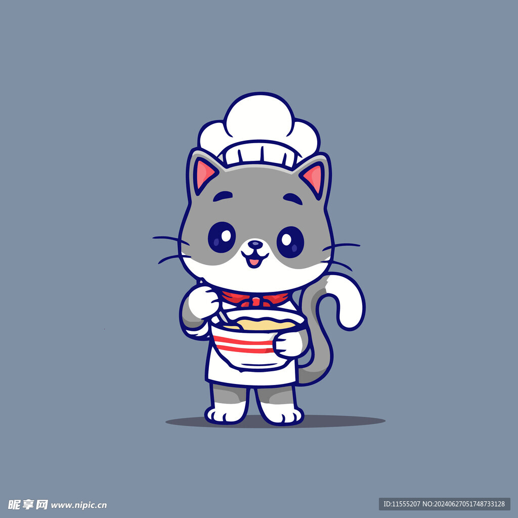 可爱小猫矢量卡通插画