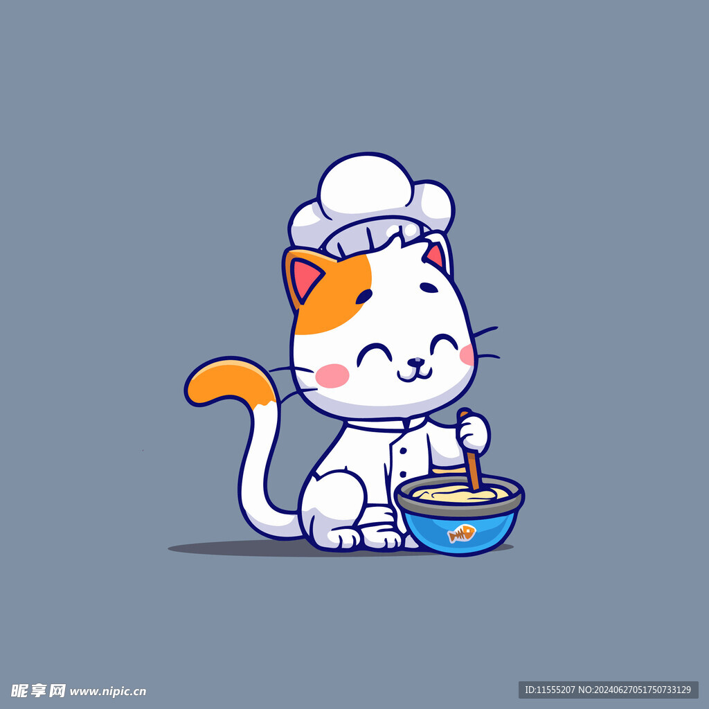 可爱小猫矢量卡通插画