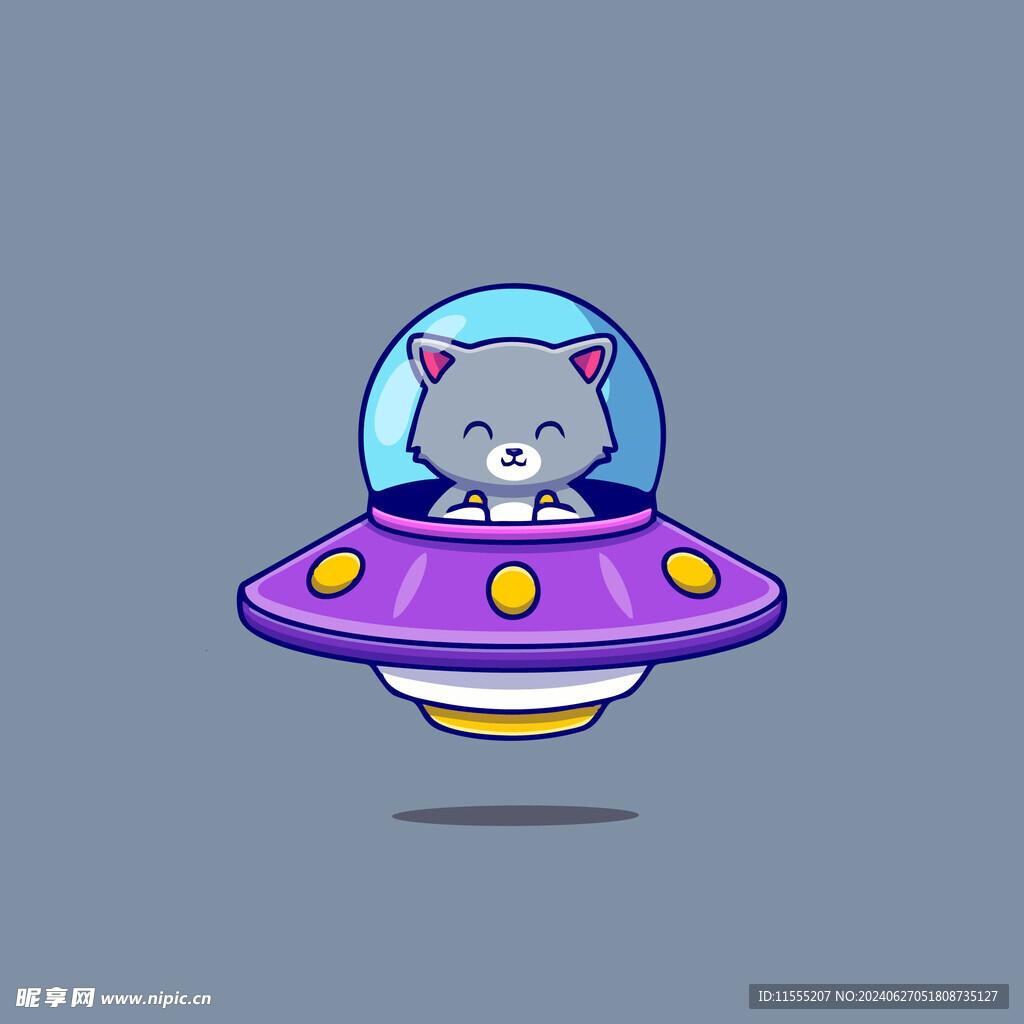 可爱小猫矢量卡通插画