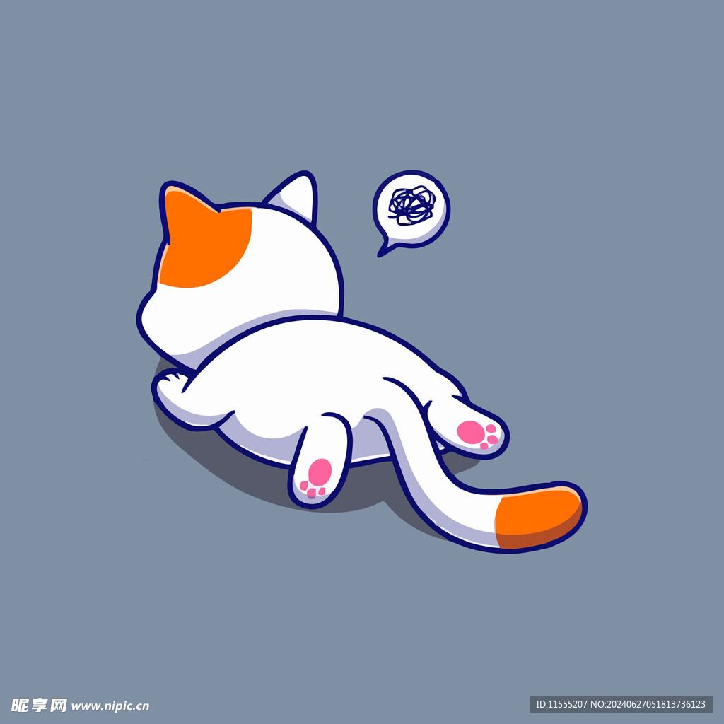 可爱小猫矢量卡通插画