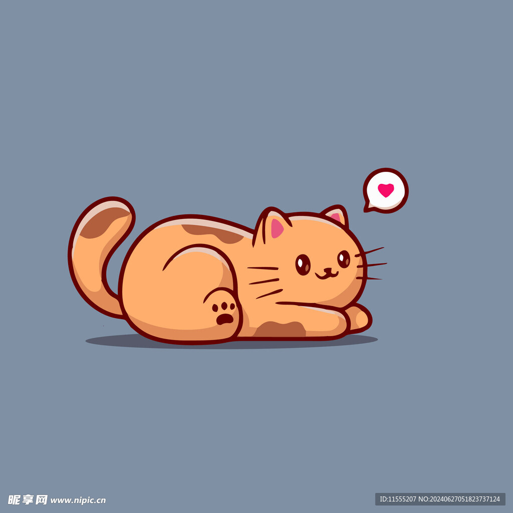 可爱小猫矢量卡通插画