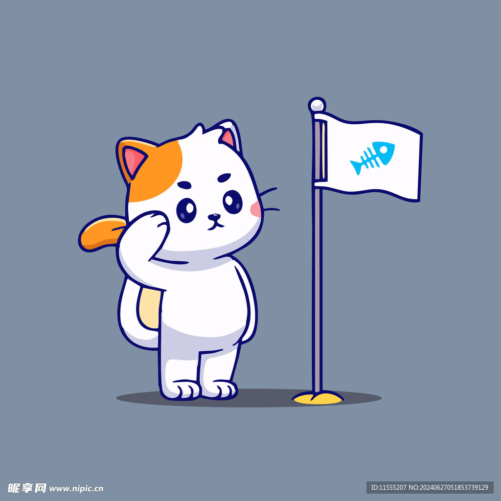 可爱小猫矢量卡通插画