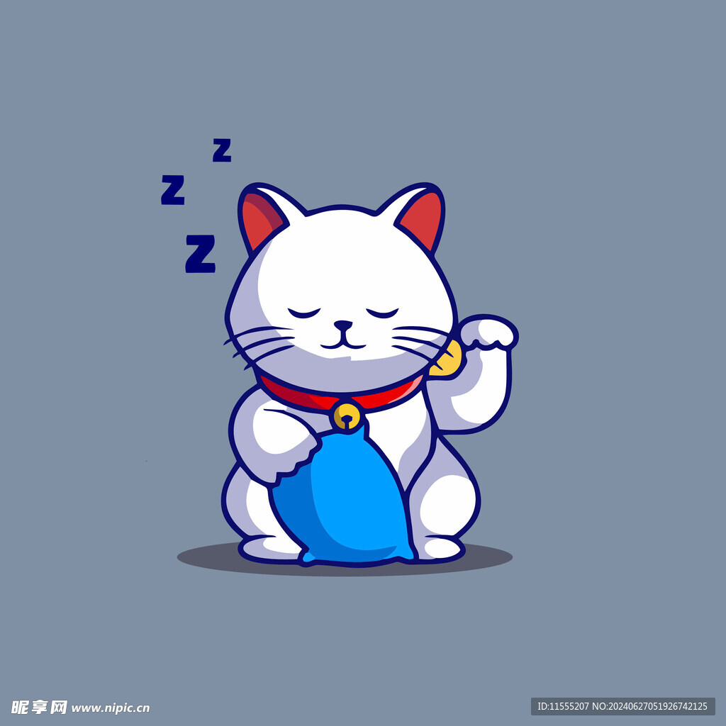 可爱小猫矢量卡通插画