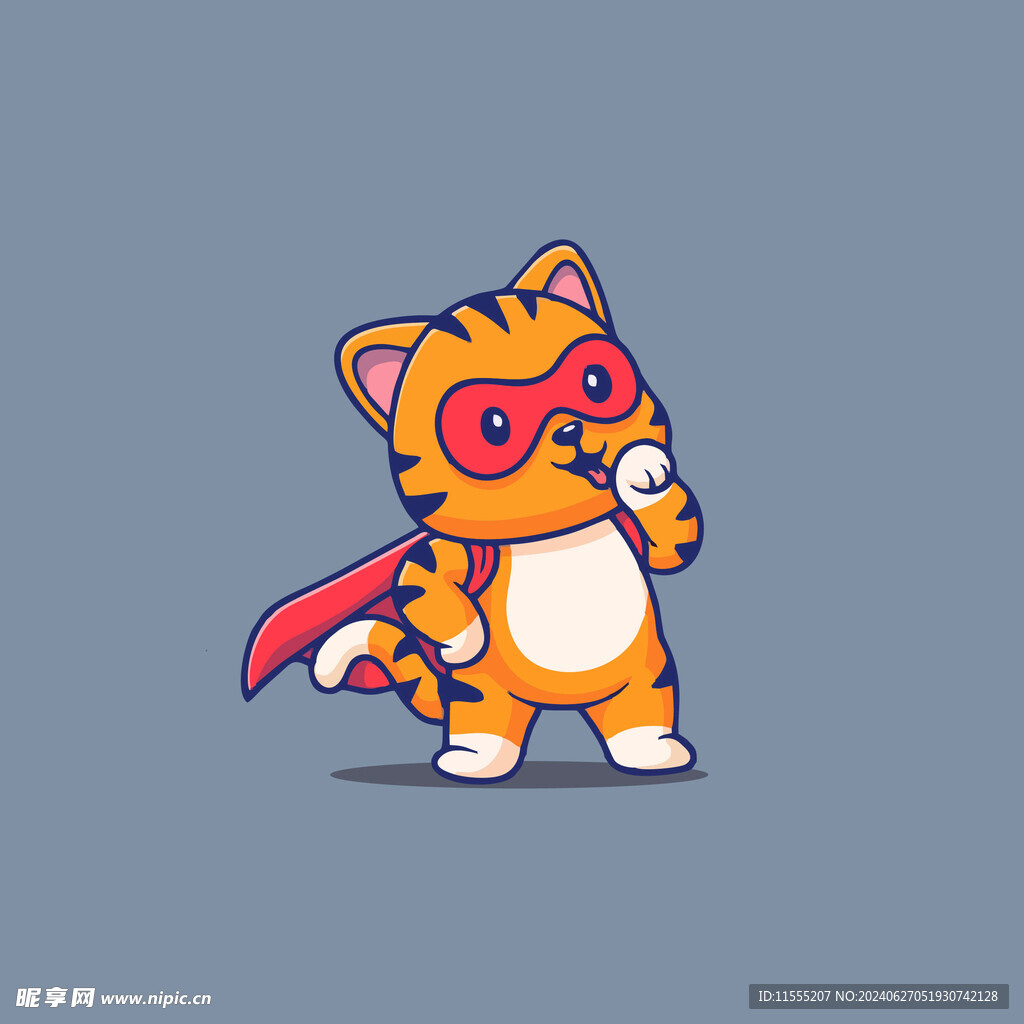 可爱小猫矢量卡通插画